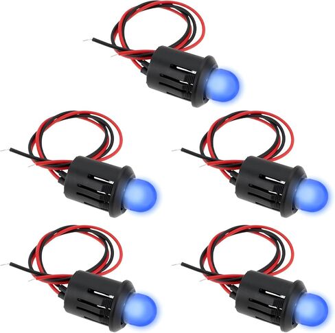 إنشاء فكرة 5pcs 12 فولت LED سرقة سيارة رادع 10 ملم للسيارات الدراجات النارية حظائر القوارب ، الأزرق in Saudi Arabia