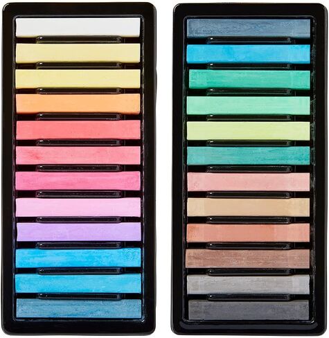 KINGART 175-24 Soft Chalk Pastels, 24 Assorted Colors, Square Charcoal, Drawing Media for All Artist in Saudi Arabia