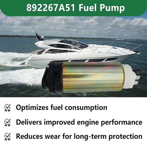 Fuel Pump for Mercury Marine Mercruiser 4-Stroke Outboard 20-60HP (2002-2012), For Honda EFI Outboards, Replaces 892267A51, 898101T67, 892267530, 16735-ZW5-003,7206782,6990188,Marine Grade in Saudi Arabia