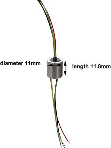 1pcs OD 8mm/11mm/12.4mm mini gimbal/visual fishing hear ring lear lear 360 درجة مرساة الأسماك 4ch 2a slipring (dia 12.4mm 4ch 2a) in Saudi Arabia