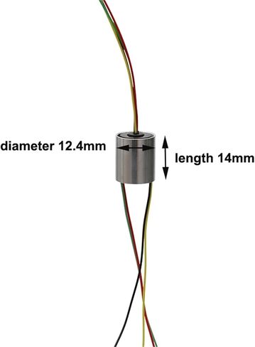 1pcs OD 8mm/11mm/12.4mm mini gimbal/visual fishing hear ring lear lear 360 درجة مرساة الأسماك 4ch 2a slipring (dia 12.4mm 4ch 2a) in Saudi Arabia