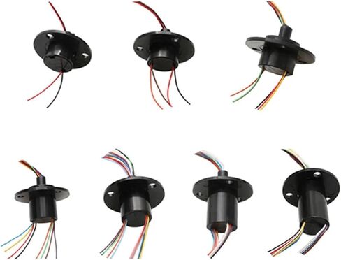 1PCS Mini Flange Slip Ring Dia.22mm 2A 2/4/6/8/12/18/24CH Channels Wires Conductive Ring Brush Slipring Rotating Electric Joint(Dia 22mm 6CH 2A) in Saudi Arabia