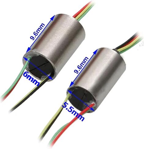 1pcs OD 5.5mm 6mm 8mm حلقة الانزلاق المعدنية 360 درجة الدوران الكهربائي الموصل الدوار الدوار لصيد الأسماك المرساة البصرية (Dia. 5.5mm 4ch) in Saudi Arabia