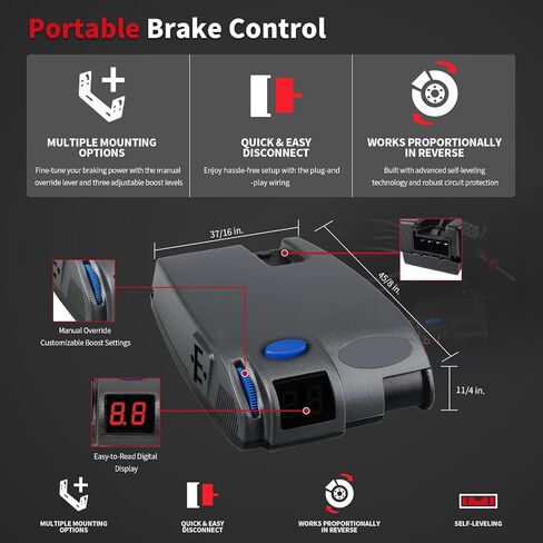 Universal Trailer Brake Controller for Trailers with 1-3 Axles Compatible with Ford GM Chevy Dodge RAM Toyota Jeep etc. Replacement 90160 Primus IQ Brake Controller in Saudi Arabia