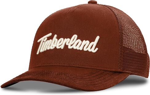 Timberland Kids Trucker Hat for Boys Ages 7-14, One Size, Durable Cotton Twill, Adjustable Snapback, Breathable Mesh Back in Saudi Arabia