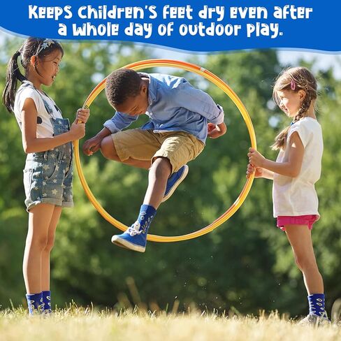 6 Pairs Boys Crew Socks Bulk for Kids Blue and Gold Ring Pattern Ages 5-10 Cotton Mid-calf Socks Cartoon Gripper Novelty Blue Sock for Children Movie Party Birthday Gift in Kuwait