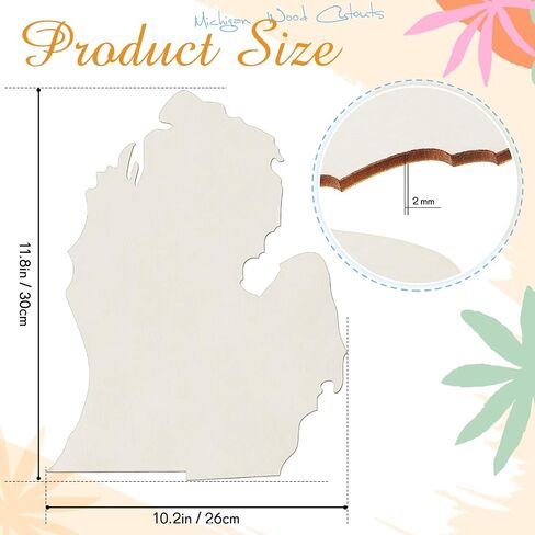 BBTO 3 Pake Texas State Unfinished Wood Cutouts - 10" Wood Slices for Home Decor & DIY Craft Art Project in Saudi Arabia