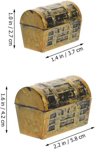 Kisangel Treasure Chest Model - Mini Pirate Treasure Chest for Decoration Small Plastic Box for Party Favors Fun Gift for Kids and Adults in Saudi Arabia