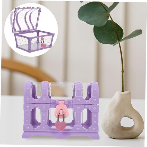 Children's Lockable Treasure Chest Toy Organizer Small Pirate Chest for Gems and Trinkets Secure Latch Sturdy Plastic Storage Box for Boys and Girls in Kuwait