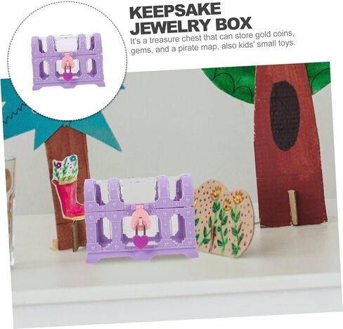 Children's Lockable Treasure Chest Toy Organizer Small Pirate Chest for Gems and Trinkets Secure Latch Sturdy Plastic Storage Box for Boys and Girls in Kuwait