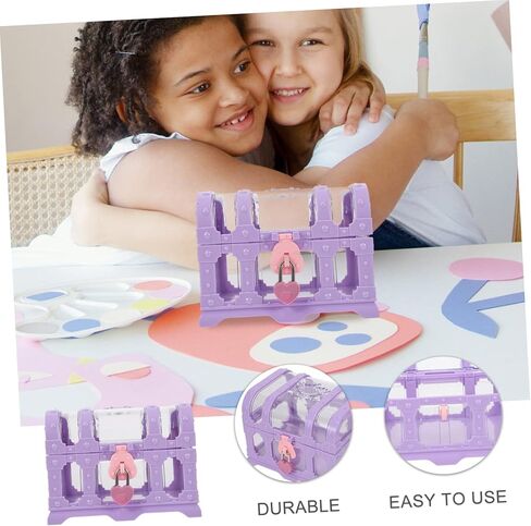 Children's Lockable Treasure Chest Toy Organizer Small Pirate Chest for Gems and Trinkets Secure Latch Sturdy Plastic Storage Box for Boys and Girls in Kuwait