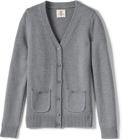 Lands' End School Uniform Girls Cotton Modal Button Front Cardigan Sweater in Saudi Arabia