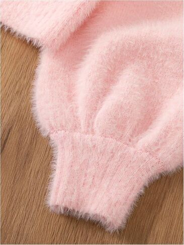 GORGLITTER Girl's Cute Cardigan Cropped Fuzzy Long Sleeve V Neck Button Down Trendy 2025 Sweaters in Saudi Arabia