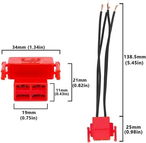 Starter Solenoid Relay 4-Way Plug Connector Wiring Harness for KAW KSV700KFX KVF650 KVF700 VN1600 VN1700 VN2000 VN800 VN900 Parts Replacement(2 Pcs) in Saudi Arabia