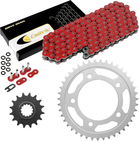 Caltric Red O-Ring Drive Chain and Sprockets Kit Compatible With Honda CB900F 919 Hornet 2002-2007 in Kuwait