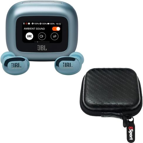 مجموعة سماعات الأذن JBL Live Beam 3 True اللاسلكية المانعة للضوضاء مع حقيبة gSport (أسود) in Kuwait