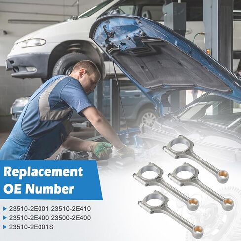 23510-2E001 4Pcs Engine Connecting Rods Fit for 2012-2019 Soul 2014-2019 Forte 2.0L Replace OE 23510-2E410 23510-2E400 23500-2E400 in Saudi Arabia