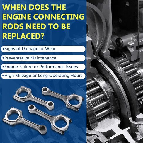 05191341A Engine Connecting Rods ED3 4pcs Fit for 2007-2012 Caliber with 2.4L Engine, Fit for 2007-2016 Avenger with 2.4L Engine, Replace OE 05191341A 5191340AA in Saudi Arabia