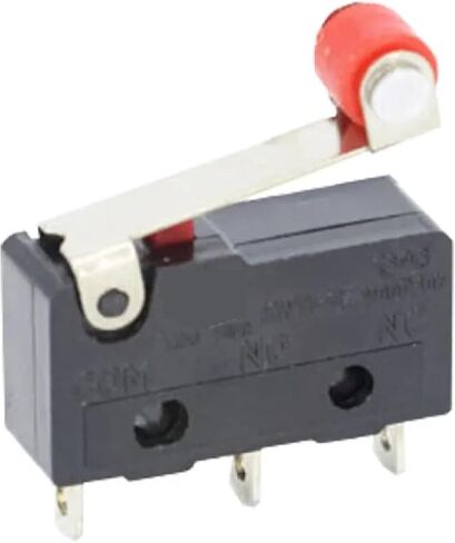 Mini Micro Limit Switch مع ذراع قوس الأسطوانة ، SPDT No NC ، 3 محطات ثنائي الفينيل متعدد الكلور دبابيس ، 5A 125V/250V ، أسود ، 29 مم ، 5 حزمة (3p مع الظفر) in Kuwait