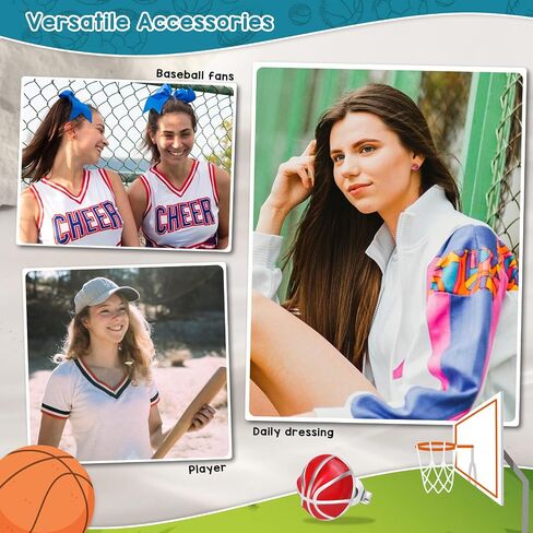 Sterling Silver Sports Earrings, Hypoallergenic Soccer, Volleyball, Football, Basketball, Baseball Stud Earrings for Women Mom Player Fans in Saudi Arabia
