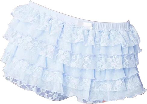 Womens Lace Short Shorts Cute Ruffle Bloomer Going Out Club Y2K Bottoms Lace Frilly Micro Boyshorts Low Rise Shorts in Saudi Arabia