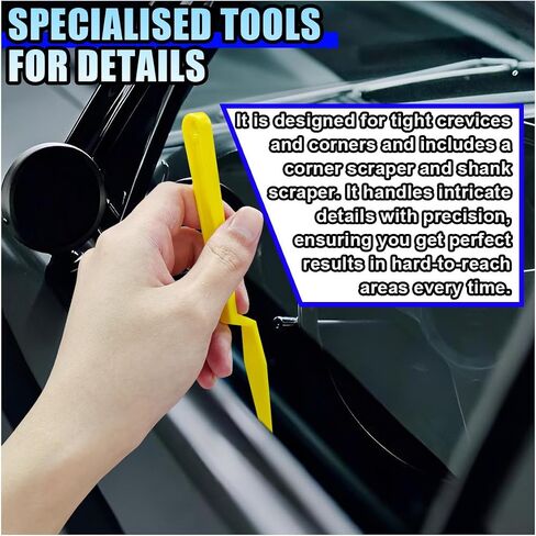 14PCS Car Vinyl Wrap Window Tint Tool Kit - Glass Protective Film Scraper Car Window Film Installation Application Tool Set Include Felt Squeegee, Tint Squeegee, Razor Scraper with Blades in Saudi Arabia