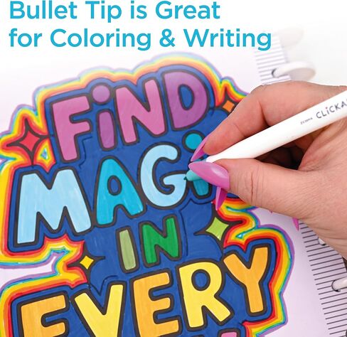 قلم تحديد Zebra Pen ClickArt قابل للسحب، نقطة دقيقة، 0.6 مم، ألوان متنوعة في أعماق البحار، 6 عبوات؛ 69026 in Kuwait