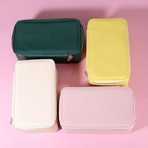 Portable Jewelry Organizer Box for Women - 12 Compartments Travel Jewelry Case, Jewelry Storage Organizer for Earrings Rings Necklaces, Small Jewelry Travel Organizer (Green) in Saudi Arabia