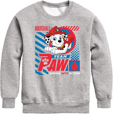 HYBRID APPAREL - Paw Patrol - Team Paw Marshall - Toddler & Youth Crewneck Fleece Sweatshirt in Saudi Arabia