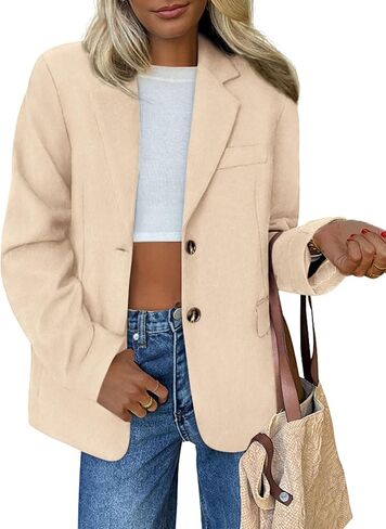 Prettygarden Blazers for Women Business Casual 2025 Fall Fashion Sugy Vaux Suede Sued Supe Comples Office Office Office in Saudi Arabia