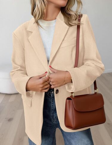 Prettygarden Blazers for Women Business Casual 2025 Fall Fashion Sugy Vaux Suede Sued Supe Comples Office Office Office in Saudi Arabia