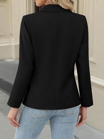 ELLEVEN Women's Long Sleeve Blazer Business Casual 2 Button Office Suit Jacket Slim Fit with Pockets in Saudi Arabia