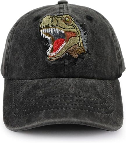 Dinosaur Kids Hat for Boys Girls Ages 3-10, Cute Adjustable Embroidery Cotton Animal Baseball Cap in Saudi Arabia