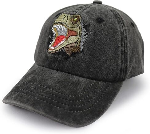 Dinosaur Kids Hat for Boys Girls Ages 3-10, Cute Adjustable Embroidery Cotton Animal Baseball Cap in Saudi Arabia