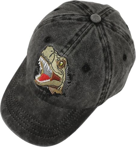 Dinosaur Kids Hat for Boys Girls Ages 3-10, Cute Adjustable Embroidery Cotton Animal Baseball Cap in Saudi Arabia