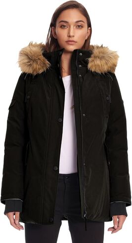 Alpine North Glacier Women’s Vegan Down Winter Coat with Faux Fur Fruck in Saudi Arabia