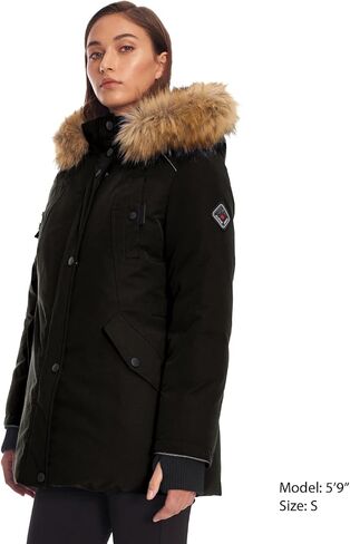 Alpine North Glacier Women’s Vegan Down Winter Coat with Faux Fur Fruck in Saudi Arabia