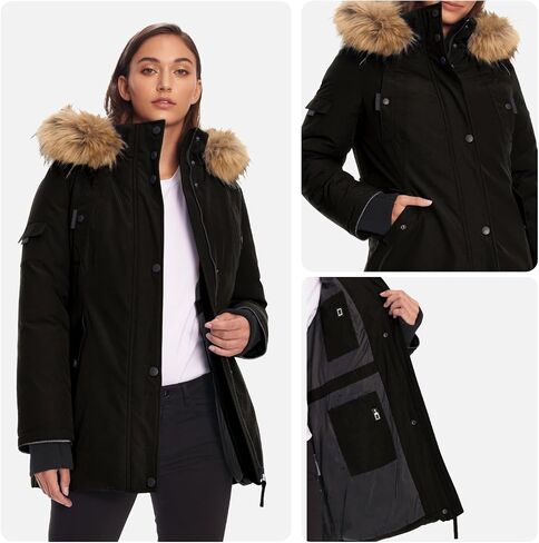 Alpine North Glacier Women’s Vegan Down Winter Coat with Faux Fur Fruck in Saudi Arabia
