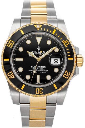 Rolex Supmariner Date Black Dial Gold/Steel Men's Watch 116613ln-0001 in Kuwait