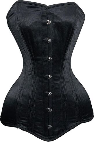 Satin Overbust Corset Top for Women – Steel Boned Cincher Lingerie, Push Up Bustier, Plus Size Shapewear in Saudi Arabia