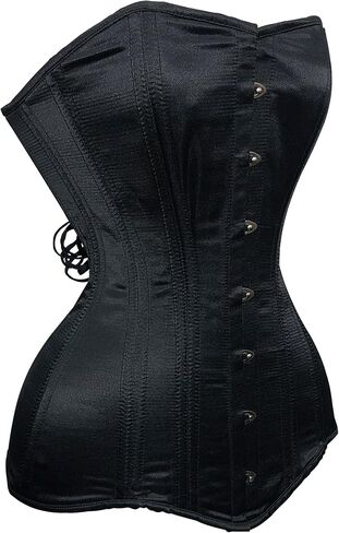 Satin Overbust Corset Top for Women – Steel Boned Cincher Lingerie, Push Up Bustier, Plus Size Shapewear in Saudi Arabia