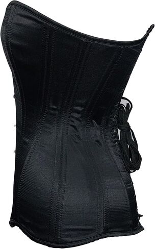 Satin Overbust Corset Top for Women – Steel Boned Cincher Lingerie, Push Up Bustier, Plus Size Shapewear in Saudi Arabia