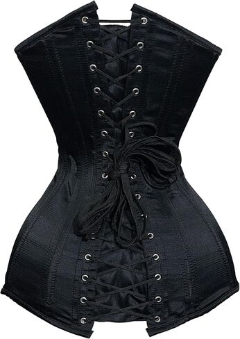 Satin Overbust Corset Top for Women – Steel Boned Cincher Lingerie, Push Up Bustier, Plus Size Shapewear in Saudi Arabia
