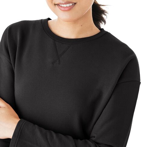 Hanes Originals French Terry Pullover, Cropped Crewneck Sweatshirt for Women, Comfywear Loungewear in Saudi Arabia