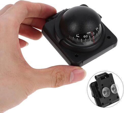 VOSAREA Car Compass Portable Automotive Compass Ball with Declination for Accurate Navigation Cars Boats and Trucks for Reliable Direction Guidance in Saudi Arabia