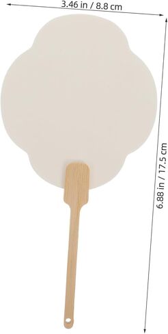 Holibanna Paddle Fans Handheld Paper Fans Fabric Party Bridal Fiesta Hand Fans Bulk Wedding Hand Fans for Wedding Unpainted Large Guests Handmade Kit Weddings Dancing Church Fan Wood in Saudi Arabia