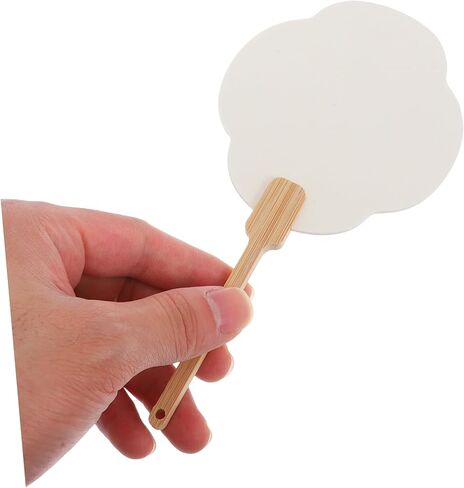 Holibanna Paddle Fans Handheld Paper Fans Fabric Party Bridal Fiesta Hand Fans Bulk Wedding Hand Fans for Wedding Unpainted Large Guests Handmade Kit Weddings Dancing Church Fan Wood in Saudi Arabia