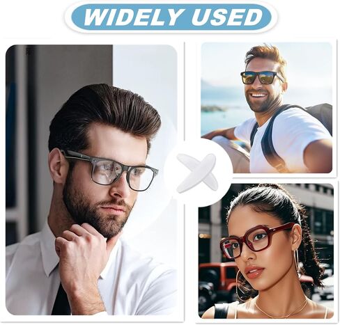 Adhesive Nose Pads for Glasses Anti Slip,30Pack Clear Stick On Silicone Nose Pads for Eyeglasses Sunglasses,0.75inch NoseGrips for Glasses Anti Slip,Translucent. in Kuwait