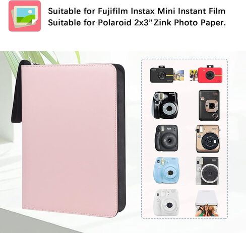 256 POCKETS PHOTIONAL ألبوم لـ FUJIFILM Instax Mini Camera ، كتاب غلاف جلدي لالتقاط صور Polaroid Pictures ، 2x3 ألبوم صور لـ Fujifilm Instax Mini 12 11 9 40 90 8 7 Evo Liplay Instant Camera (Blue) in Kuwait