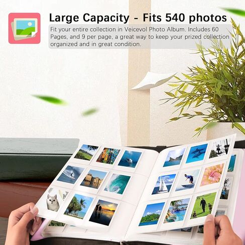 256 POCKETS PHOTIONAL ألبوم لـ FUJIFILM Instax Mini Camera ، كتاب غلاف جلدي لالتقاط صور Polaroid Pictures ، 2x3 ألبوم صور لـ Fujifilm Instax Mini 12 11 9 40 90 8 7 Evo Liplay Instant Camera (Blue) in Kuwait